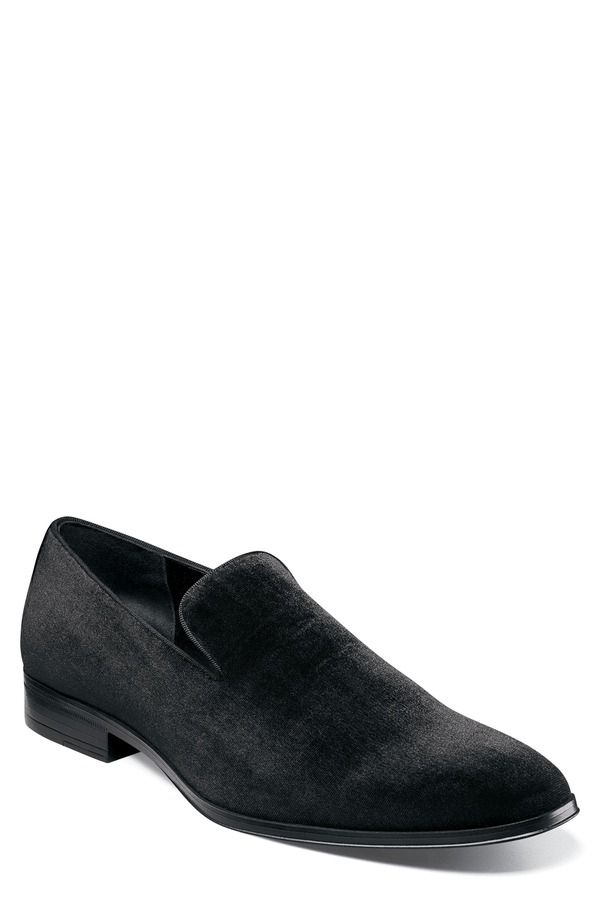 ステイシーアダムス メンズ シューズ ローファー Stacy Adamsavian Velour Loafer Black ブラック