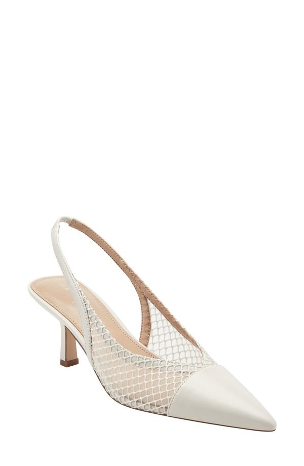 マーク・フィッシャー レディース シューズ ヒール Marc Fisher LTD Gipsi Pointed Toe Slingback Pump Ivory アイボリー