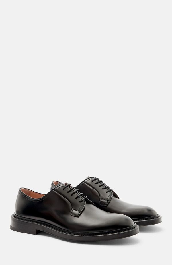 スカロッソ メンズ シューズ SCAROSSO Harry Derbies Black Calf ブラック
