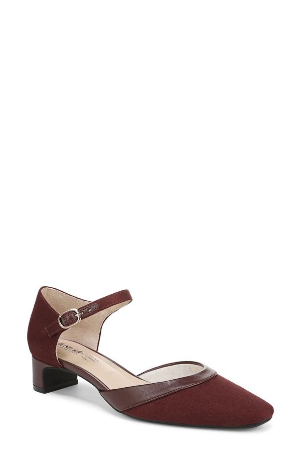 ライフストライド レディース シューズ ヒール アンクル LifeStride Leighton Ankle Strapump California Wine ワイン