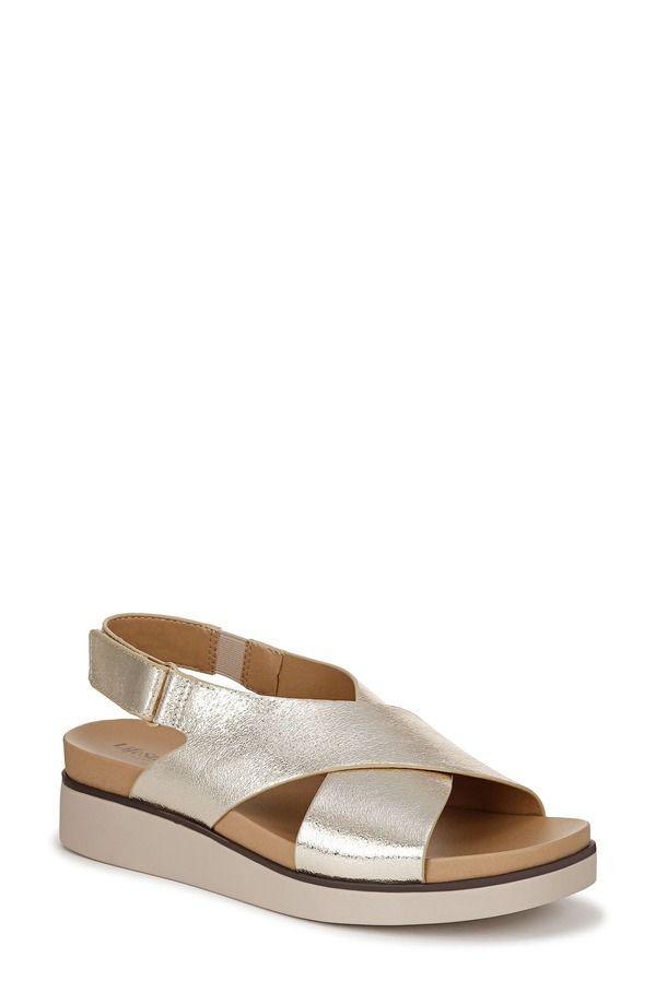 ライフストライド レディース シューズ サンダル プラットフォーム LifeStride Georgina Slingback Platform Wedge Sandal Gold ゴールド
