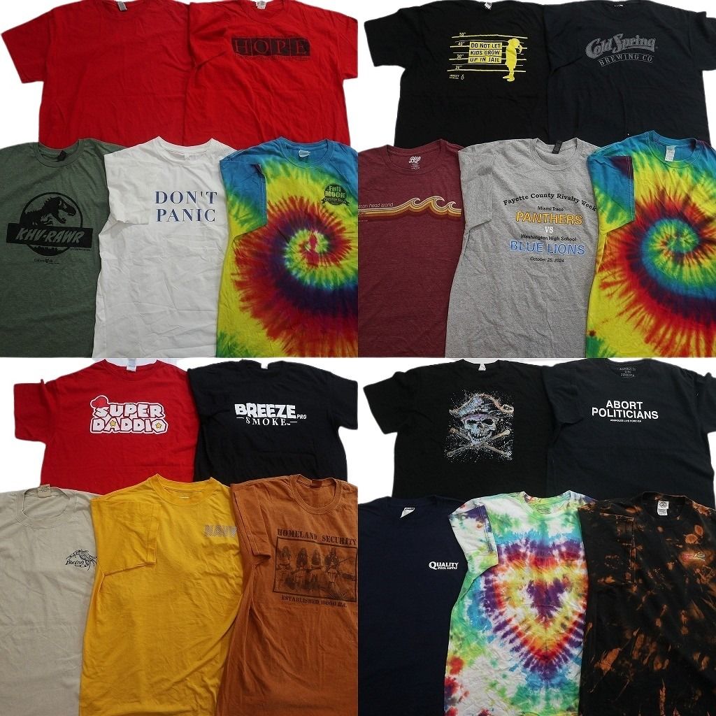 古着卸 まとめ売り Tシャツ トップス 20枚セット ( メンズ XL ) スカル