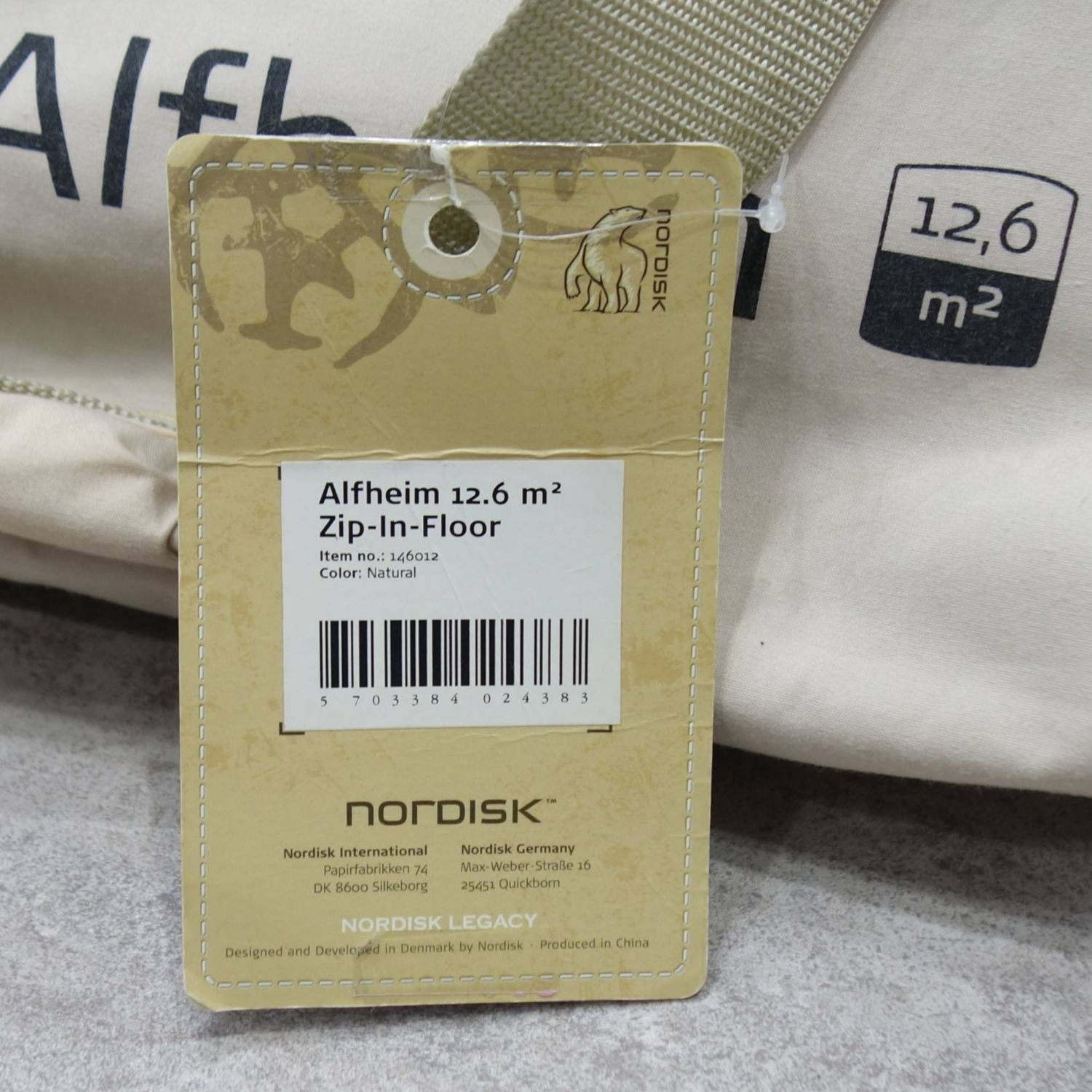 未使用 ノルディスク NORDISK フロアシート アルフェイム 12.6 ジッ