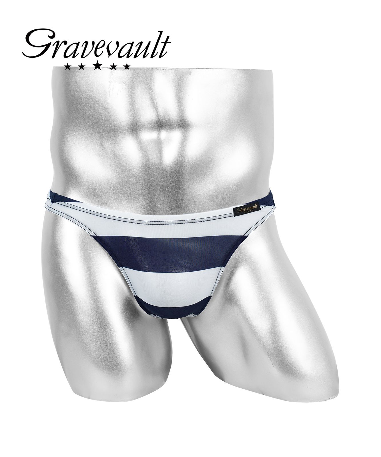 新品 未使用 Gravevault グレイブボールト 下着 Border line メンズ T