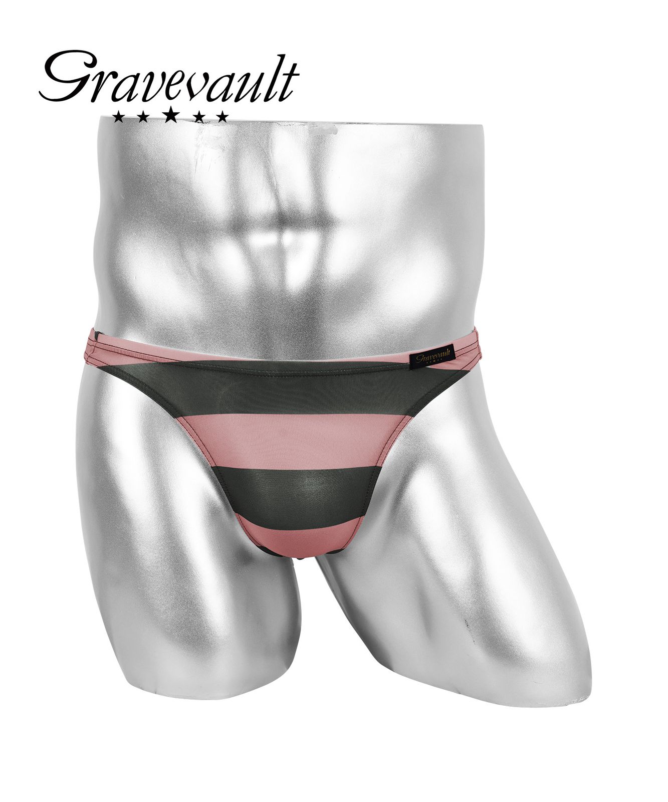 新品 未使用 Gravevault グレイブボールト 下着 Border line メンズ T