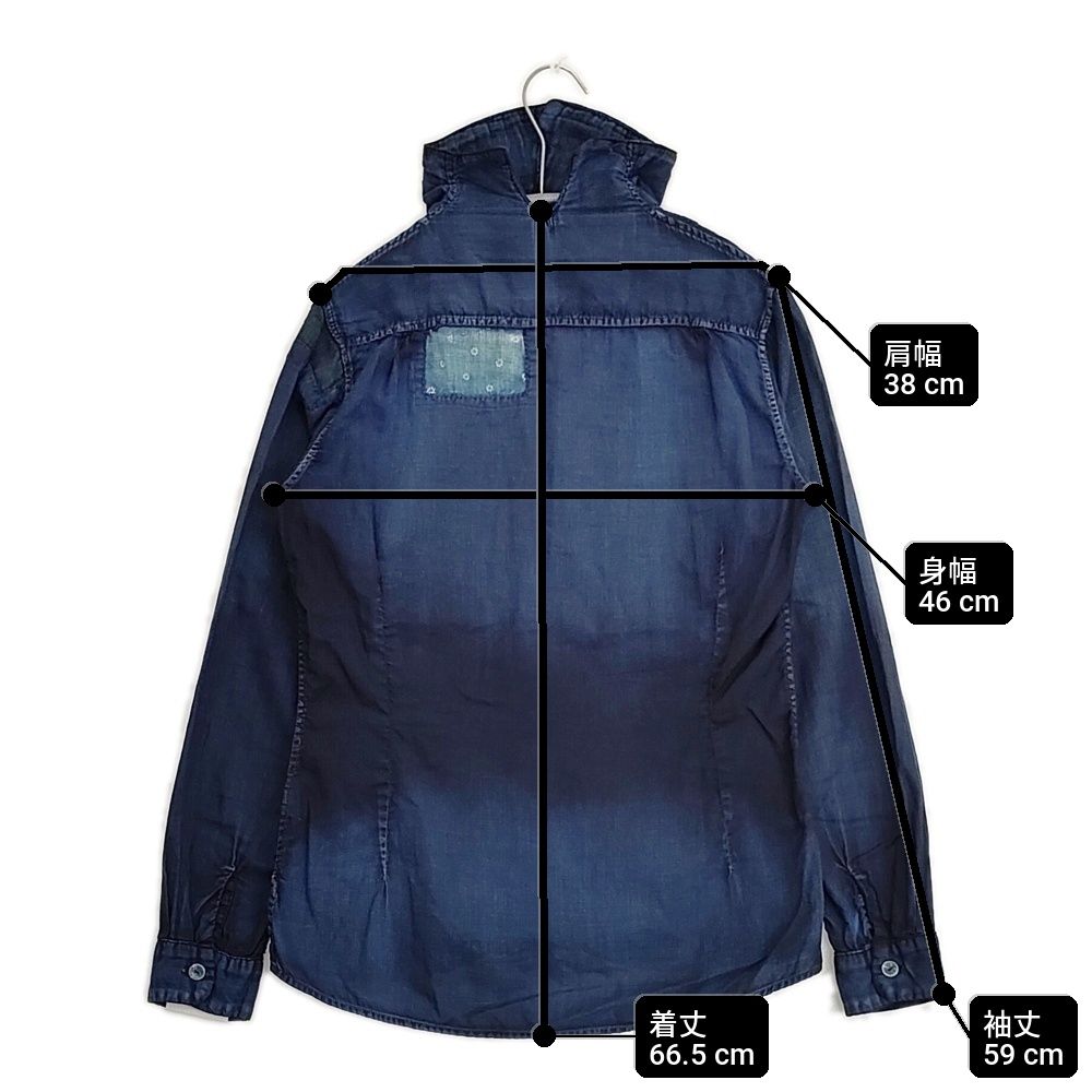 KAPITAL KOUNTRY 新品 インディゴ染めハイチンシャツ ハイネック