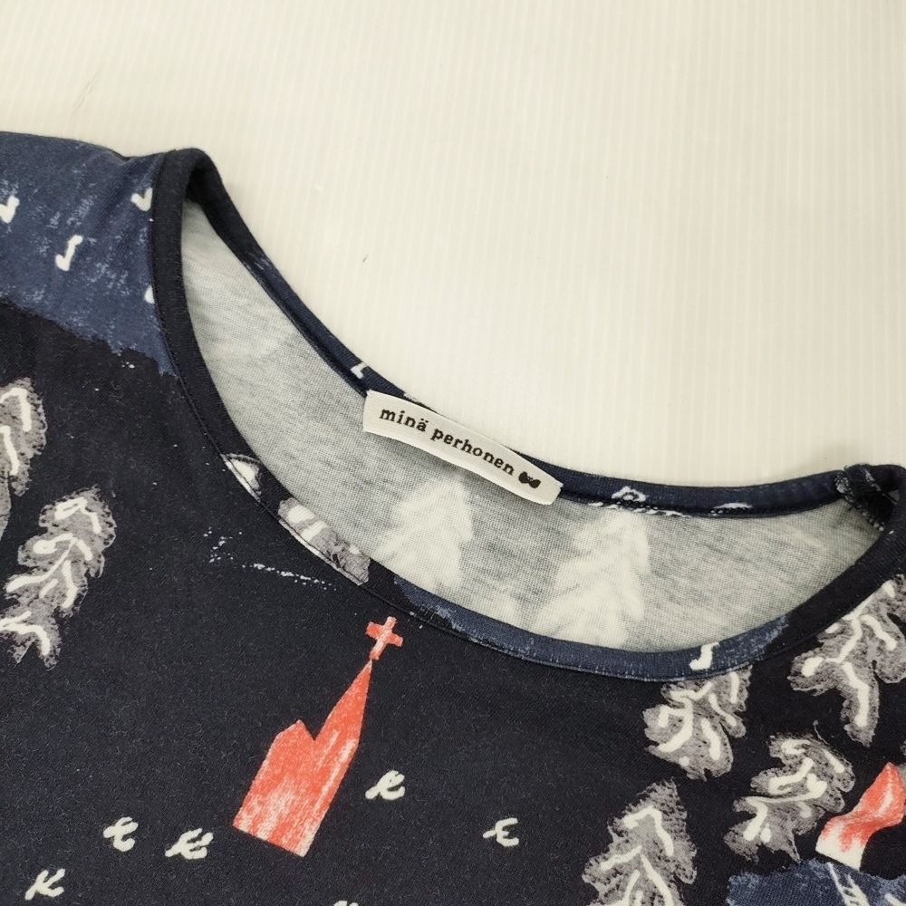 mina perhonen forest village aaa8686 サイズ40 長袖Tシャツ