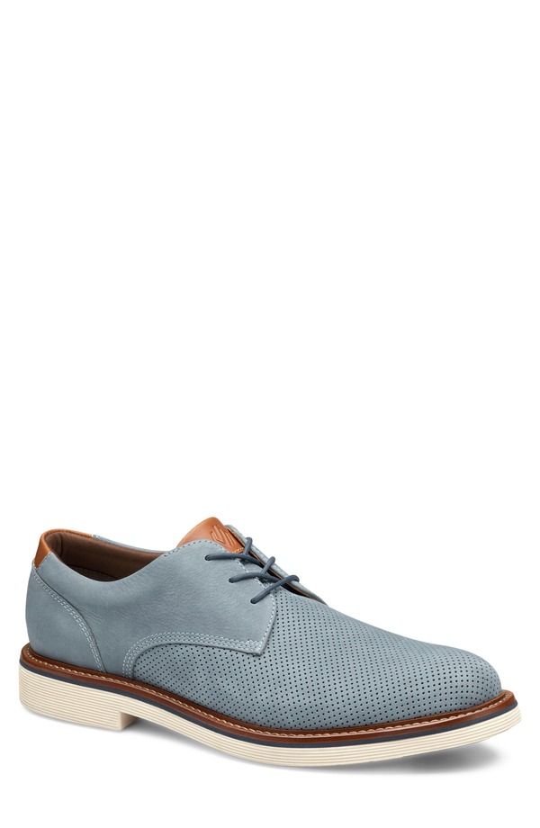 ジョンストンアンドマーフィー メンズ シューズ ダービー Johnston Murphy Tyson Perforated Plain Toe Derby Denim Nubuck デニム