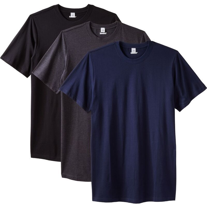 キングサイズ レディース トップス シャツ クルーネック トール コットン KingSize Mens Big Tall 3Pack Cotton Crewneck Undershirt Basico
