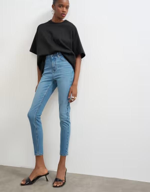 トップショップ レディース ボトムス デニムパンツ ヴィンテージーンズ Topshop Jamie high rise skinny jeans in vintage Blue ブルー