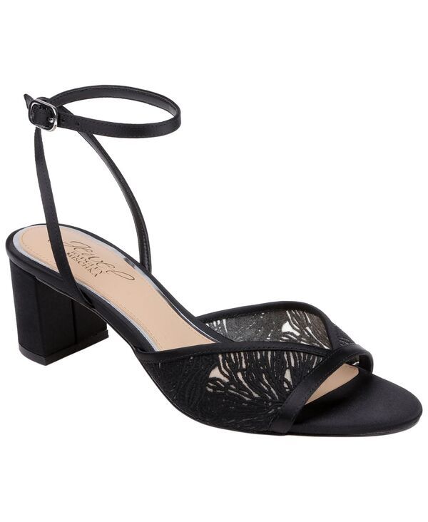 ジュウェルダグレイミシュカ レディース シューズ サンダル Jewel Badgley Mischka Womens Zaira Round Toe Sandals Black Satin ブラック
