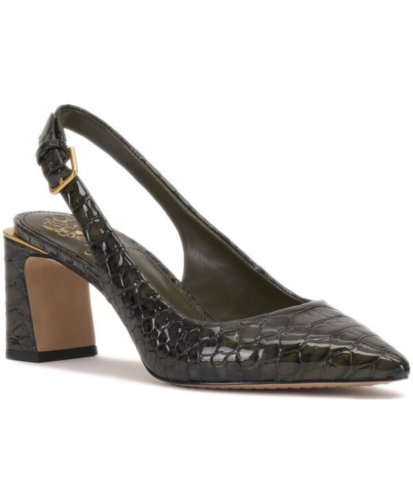 ヴィンスカムート レディース シューズ パンプス Vince Camuto Womens Hamden Slingback Pumps Deep Forest Snake Croco フォレスト