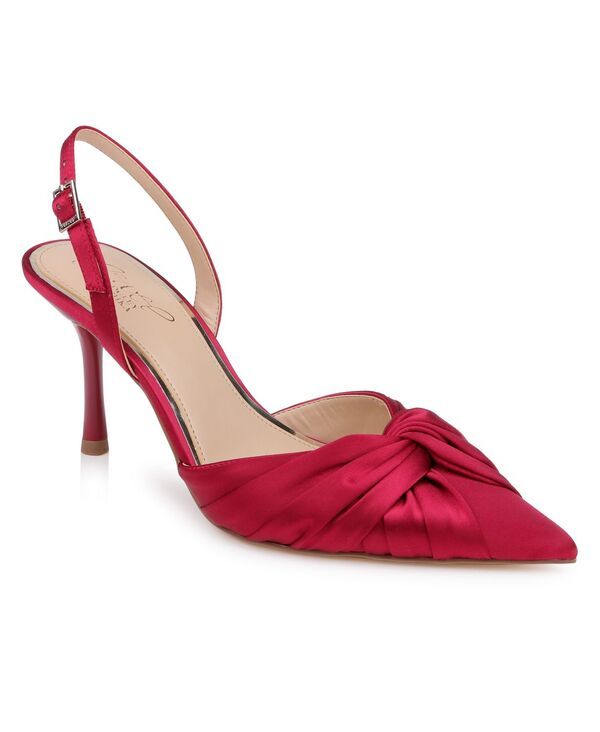 ジュウェルダグレイミシュカ レディース シューズ パンプス Jewel Badgley Mischka Womens Zariel Slingback Dress Pumps Garnet Satin