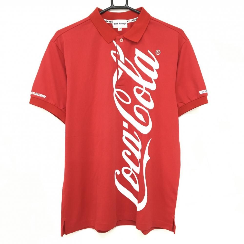 超美品】ジャックバニー×コカ・コーラ 半袖ポロシャツ レッド×白