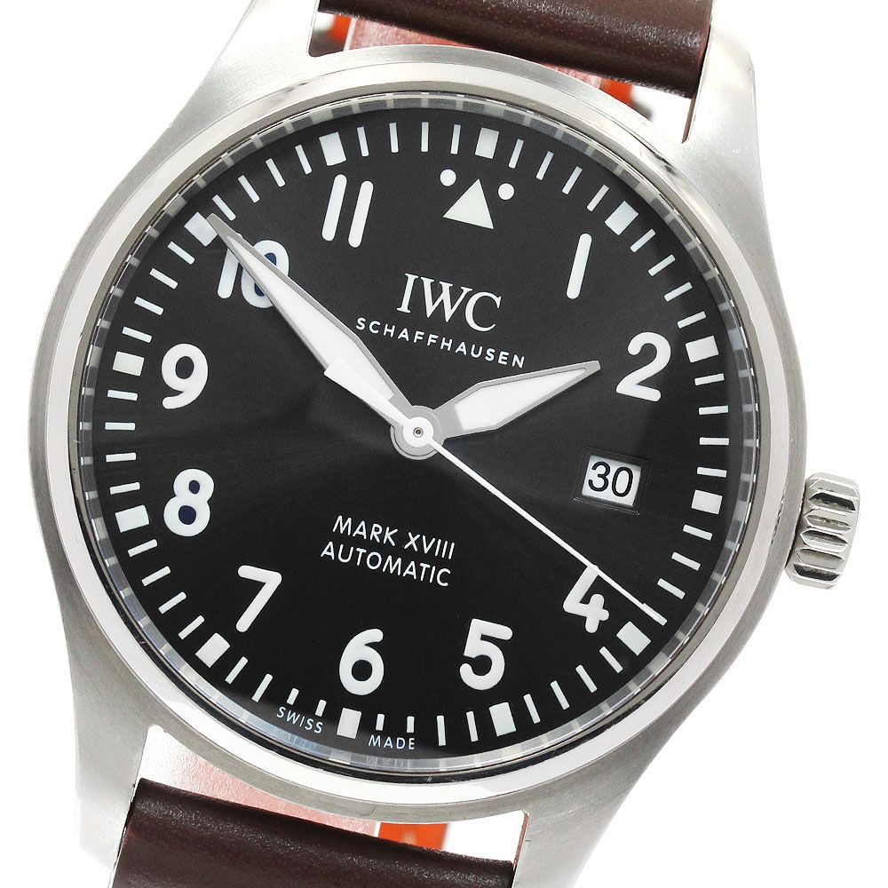IWC IWC SCHAFFHAUSEN IW327010 パイロットウォッチ マークXVIII デイト 自動巻き メンズ 良品 保証書付き_966532