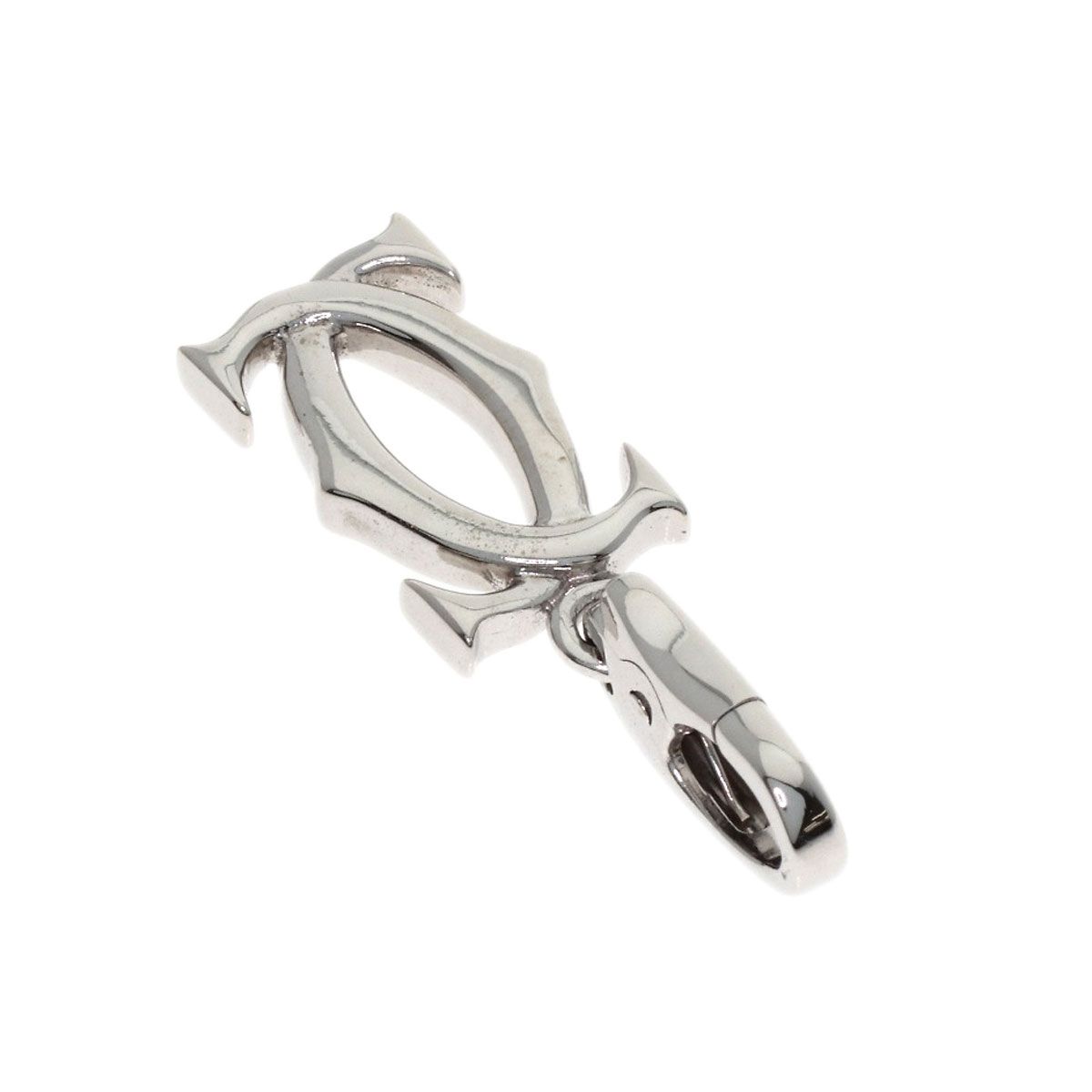 CARTIER カルティエ 2C チャーム ペンダントトップ K18WG レディース