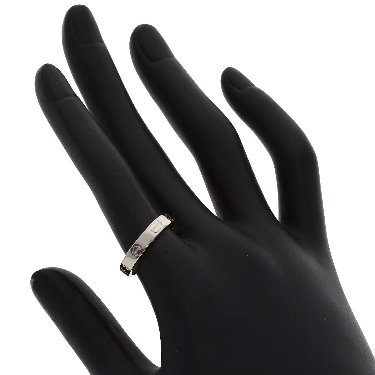 N2532 カルティエ #53 K18WG フルダイヤ ミニラブリング　指輪 CARTIER カルティエ ミニ ラブリング #53 リング・指輪 K18WG