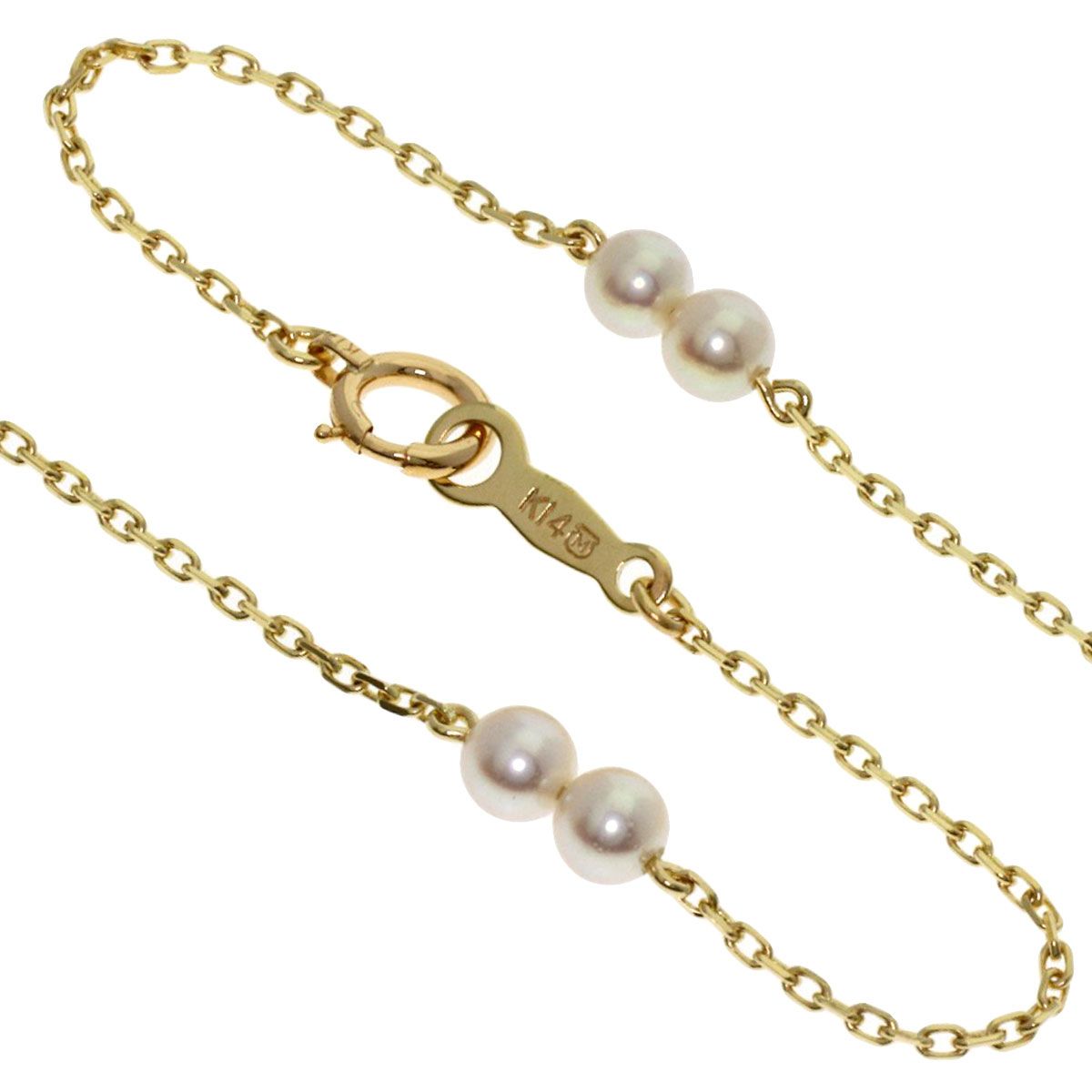 MIKIMOTO パールステーションネックレス イエローゴールド k18 9粒