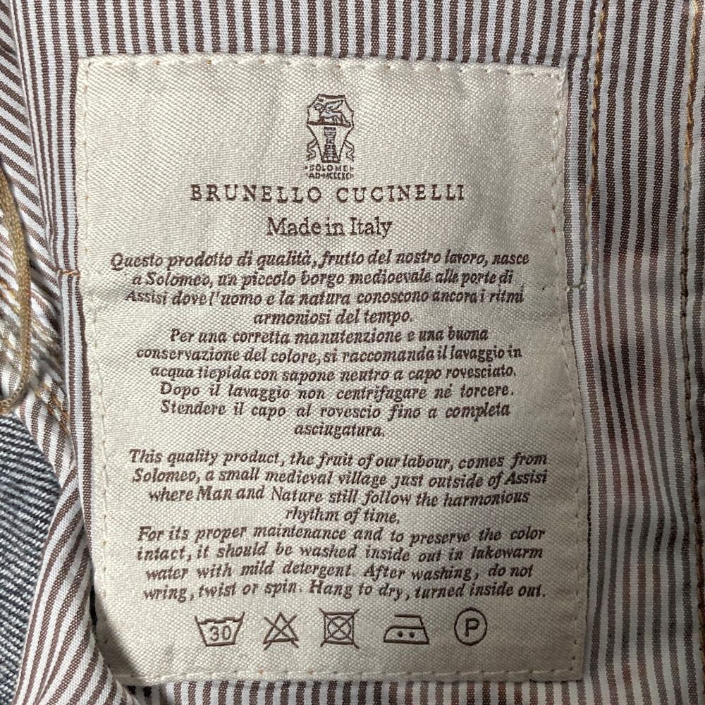 美品 BRUNELLO CUCINELLI ブルネロクチネリ モニーレ付 デニムパンツ