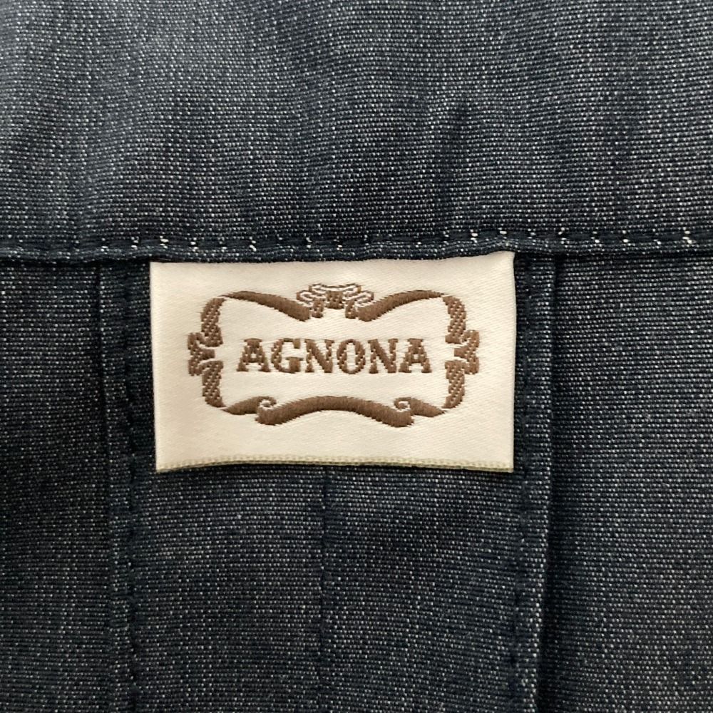 美品 AGNONA アニオナ カシュクール シャンブレーシャツワンピース