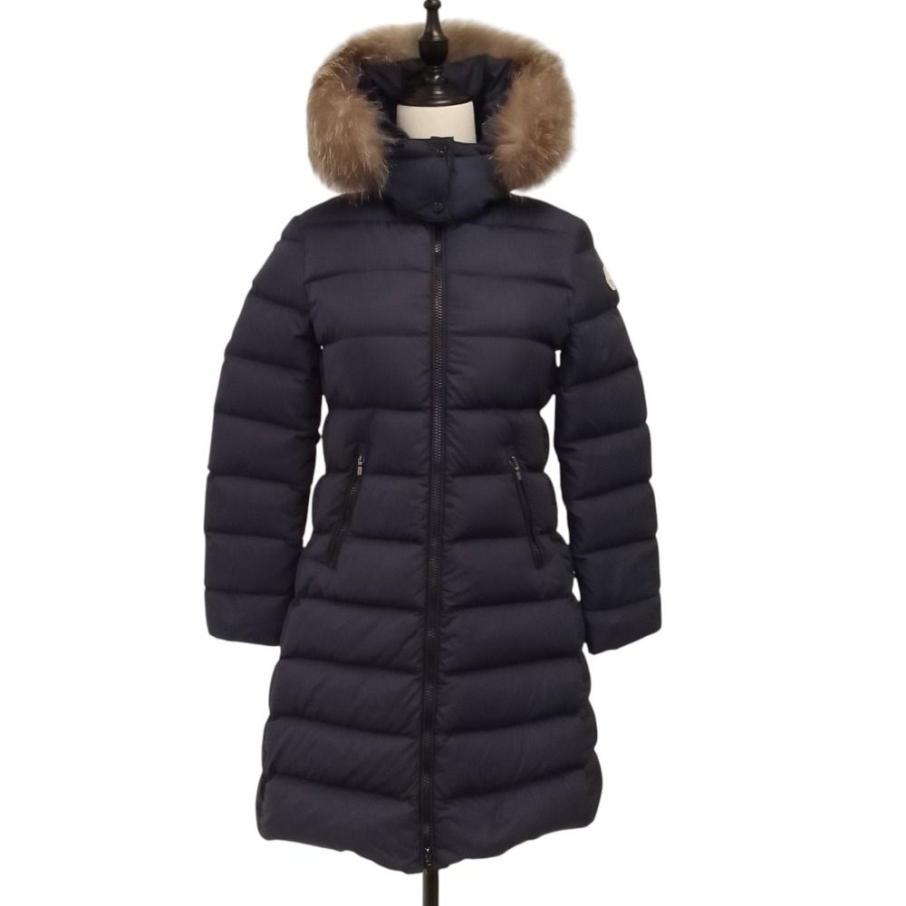 良品 MONCLER モンクレール ABELLE ファーフード ダウンコート キッズ 