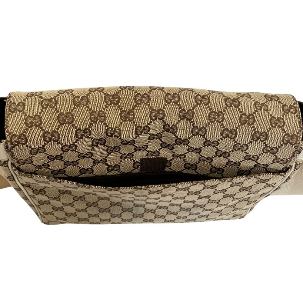 美品 GUCCI グッチ GGキャンバス メッセンジャーバッグ ショルダー