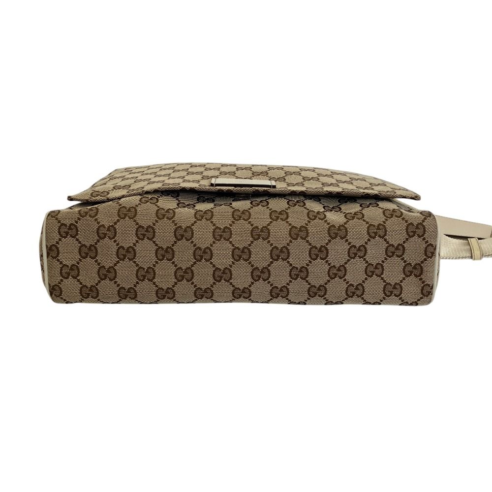 美品 GUCCI グッチ GGキャンバス メッセンジャーバッグ ショルダー