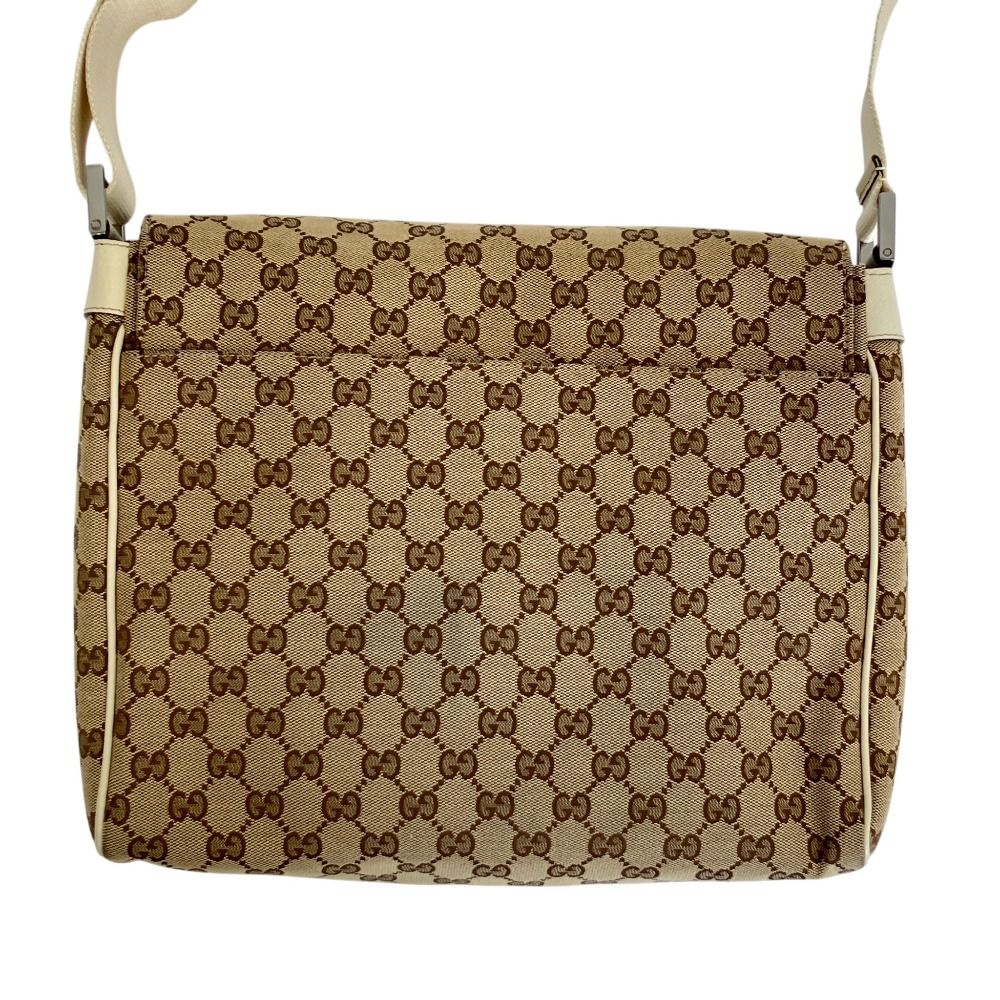 美品 GUCCI グッチ GGキャンバス メッセンジャーバッグ ショルダー