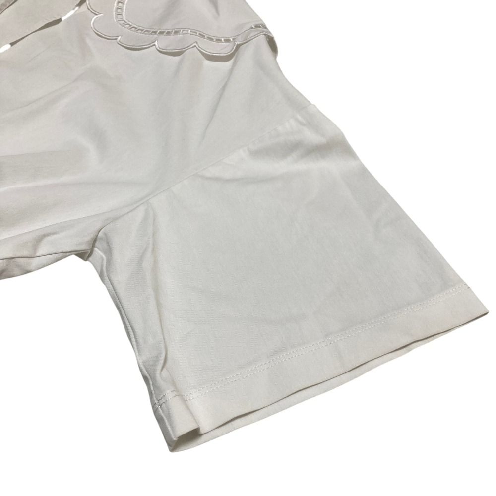美品 yori ヨリ スカラップカラーカットソー サイズF ホワイト