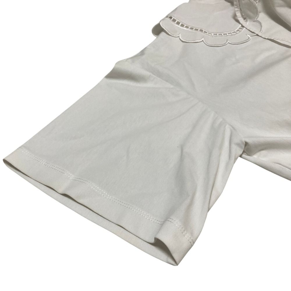 美品 yori ヨリ スカラップカラーカットソー サイズF ホワイト