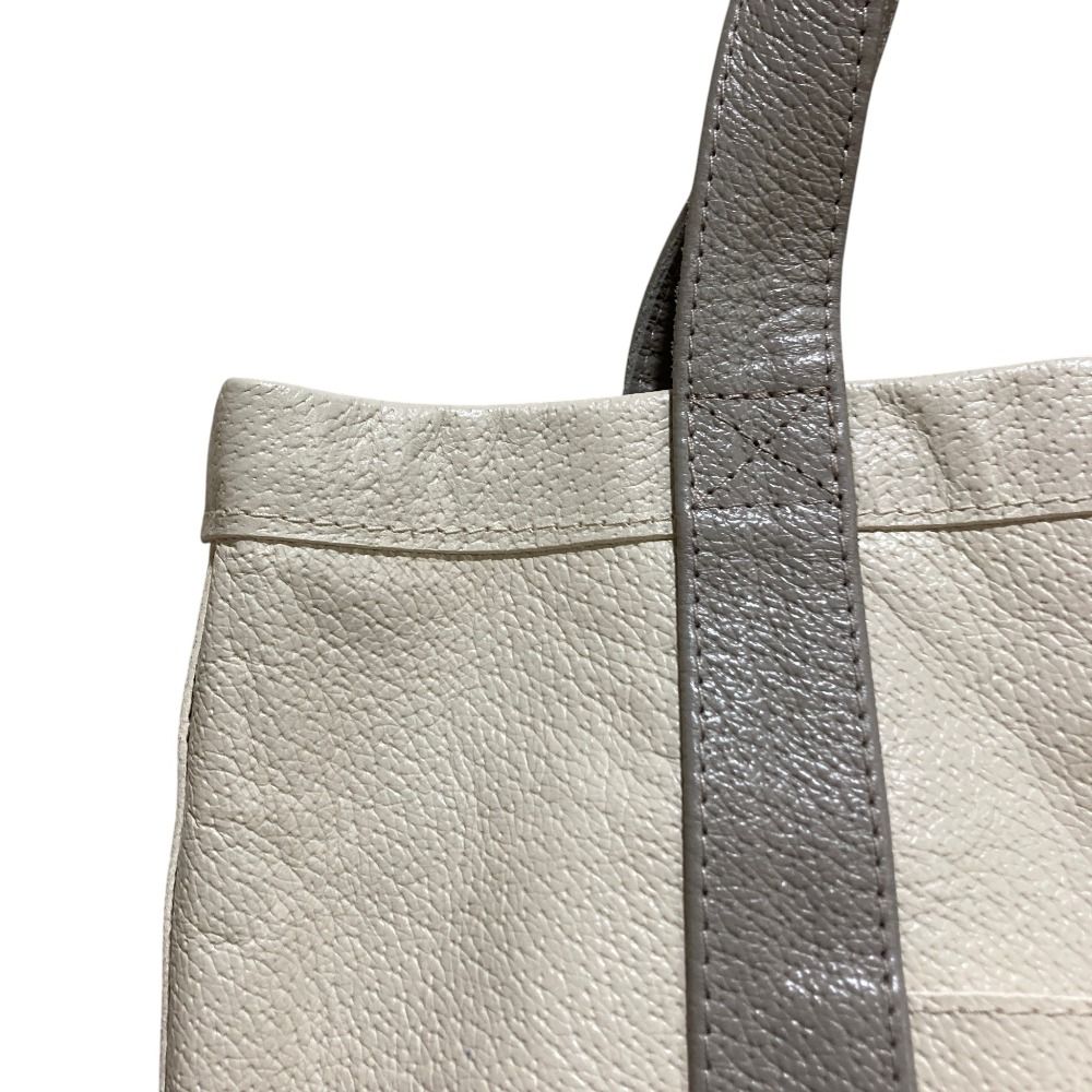 美品 Cinquanta チンクアンタ レザートートバッグ 8153 グレー