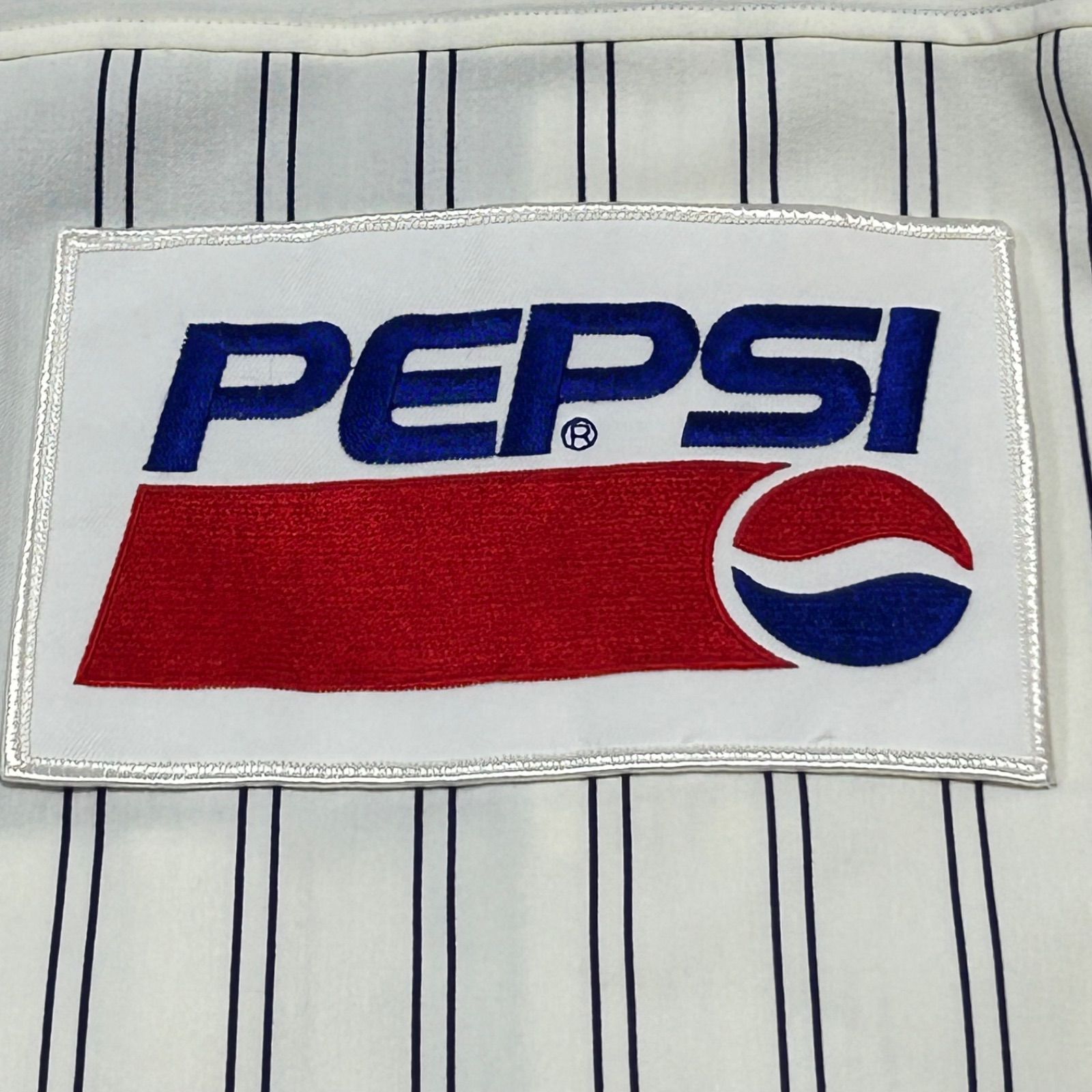 希少 PEPSI ペプシ ストライプ 企業ロゴ半袖シャツ L