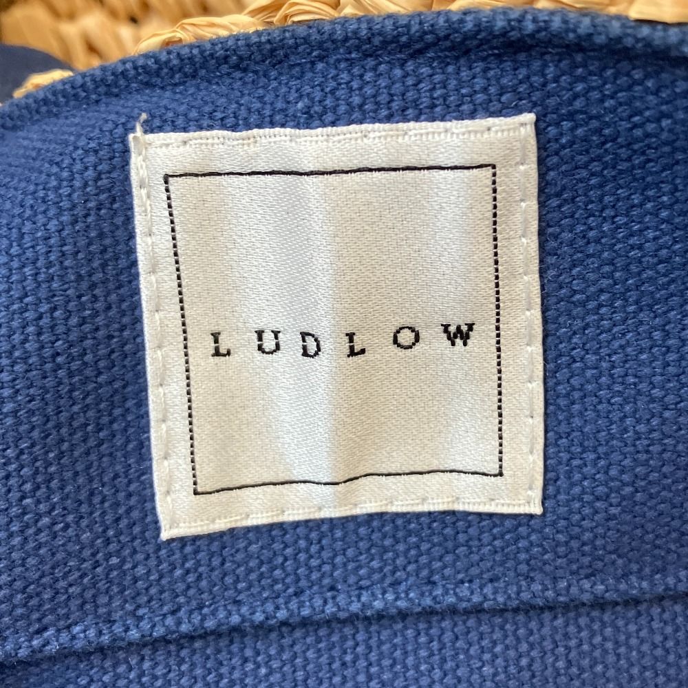 新品同様 LUDLOW ラドロー グレープハンドル フリル かごバッグ トート