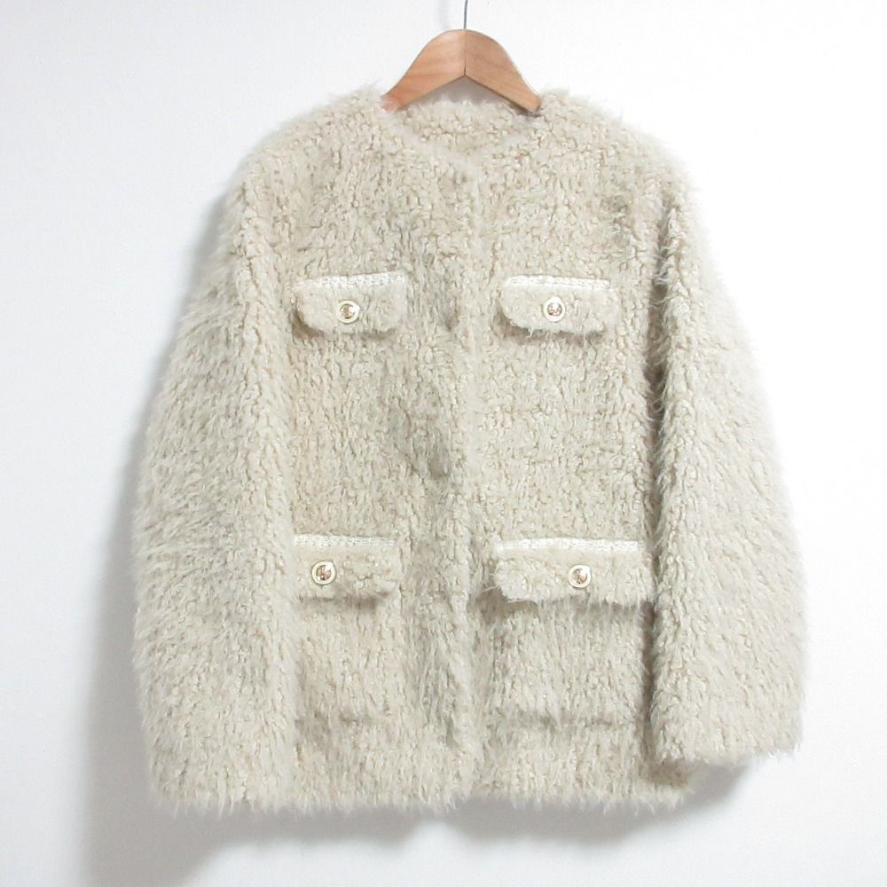 美品 Her lip to ハーリップトゥ Royal Faux Fur Coat フェイクファー