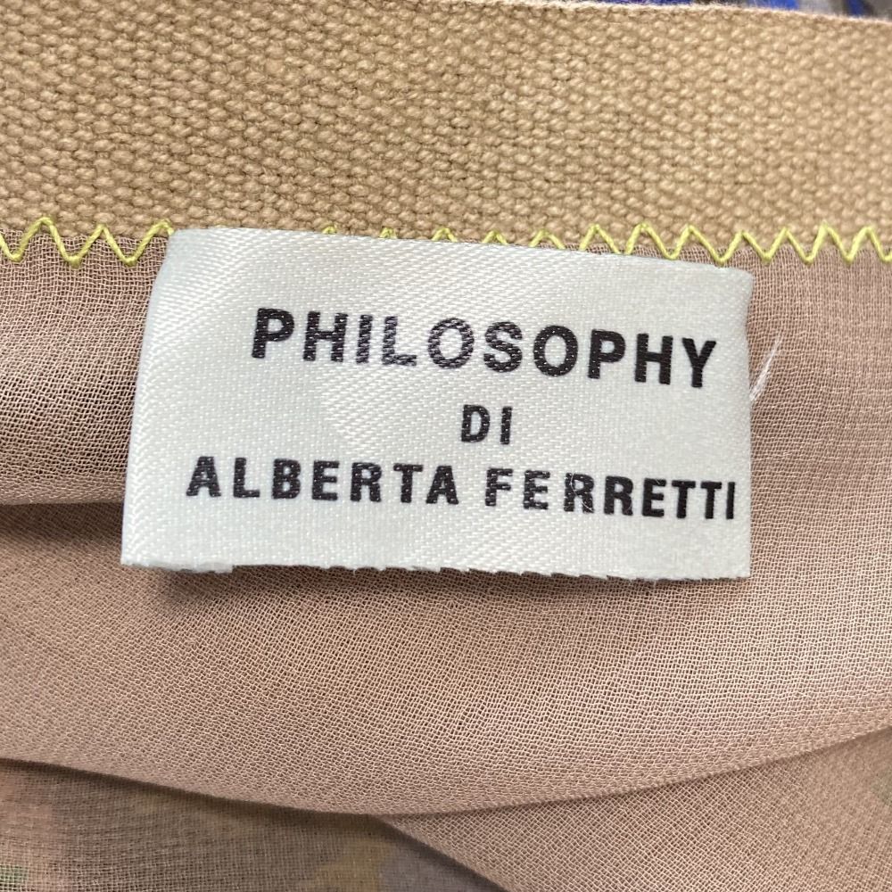Philosophy アルベルタフィレッティ　シルク100％　ワンピース 良品 フィロソフィーディアルベルタフェレッティ シルク フラワー