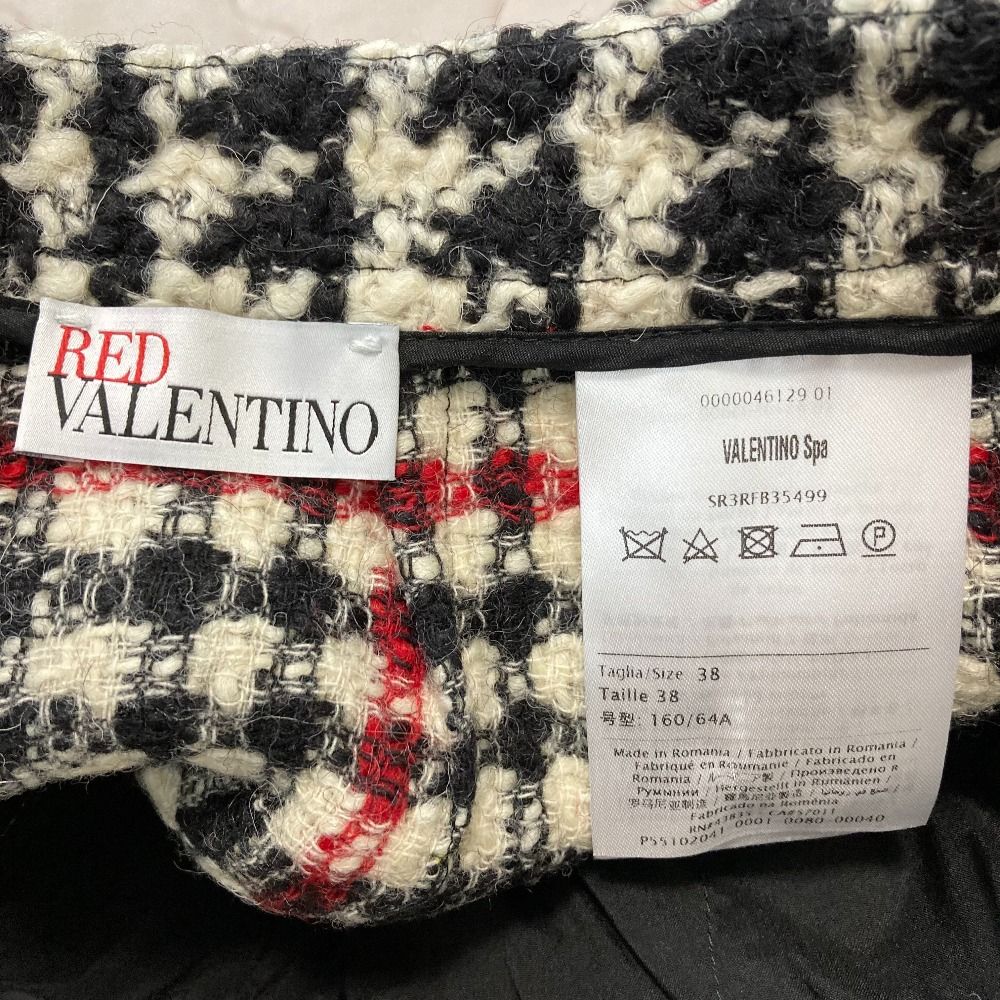 美品 RED Valentino レッドヴァレンティノ スカラップ ツイード