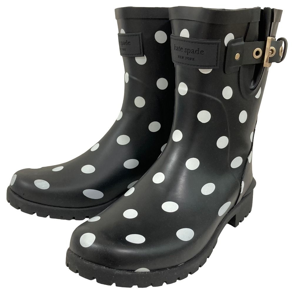 kate spade 黒 長靴 サイズ7 新品同様 kate spade new york ケイトスペードニューヨーク カリーナ