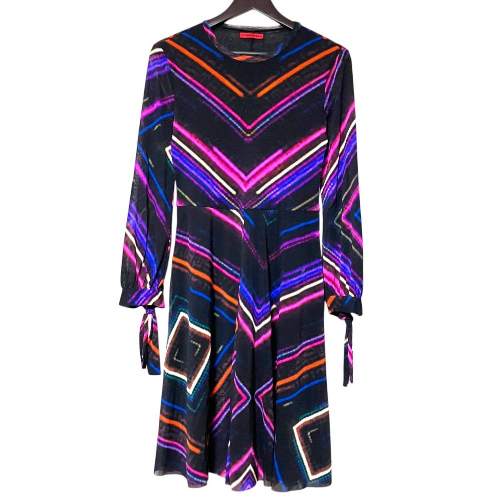 美品 Vivienne Tam ヴィヴィアンタム パワーネット 袖リボン
