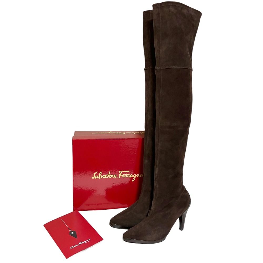 新品同様 Salvatore Ferragamo サルヴァトーレフェラガモ スエード