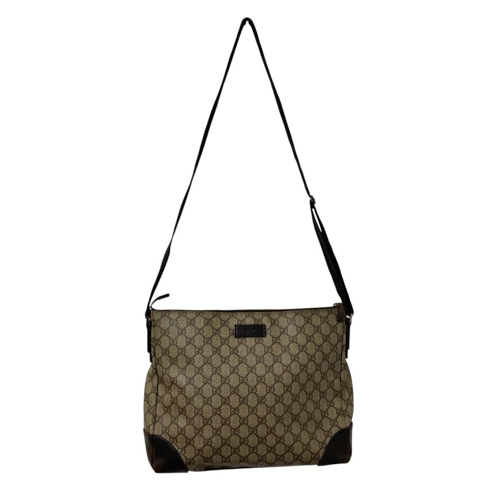 GUCCI グッチ GGスプリーム ショルダーバッグ 110054 ブラウン メンズ