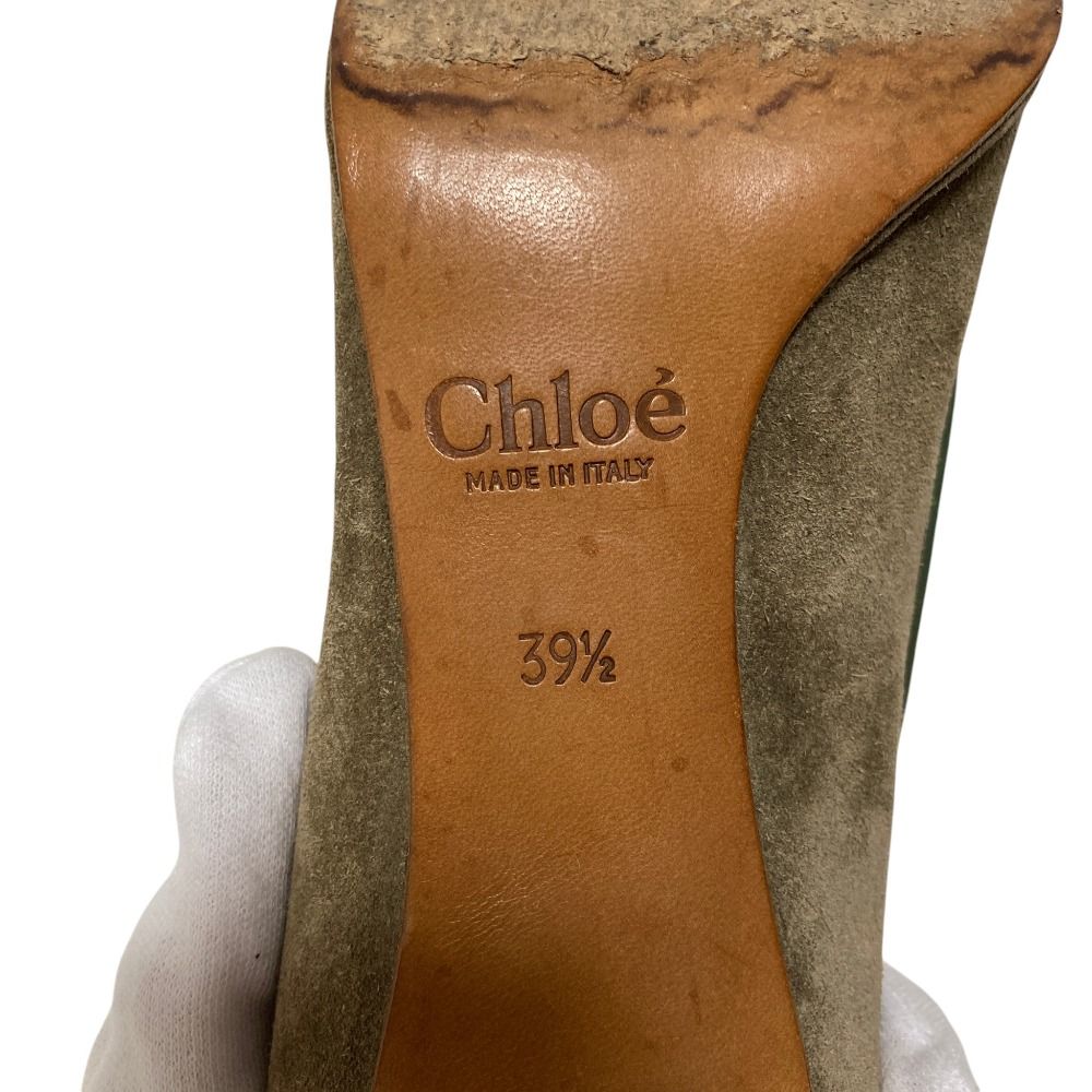 Chloe クロエ バックリボン スエード パンプス サイズ39.5 25.5cm相当