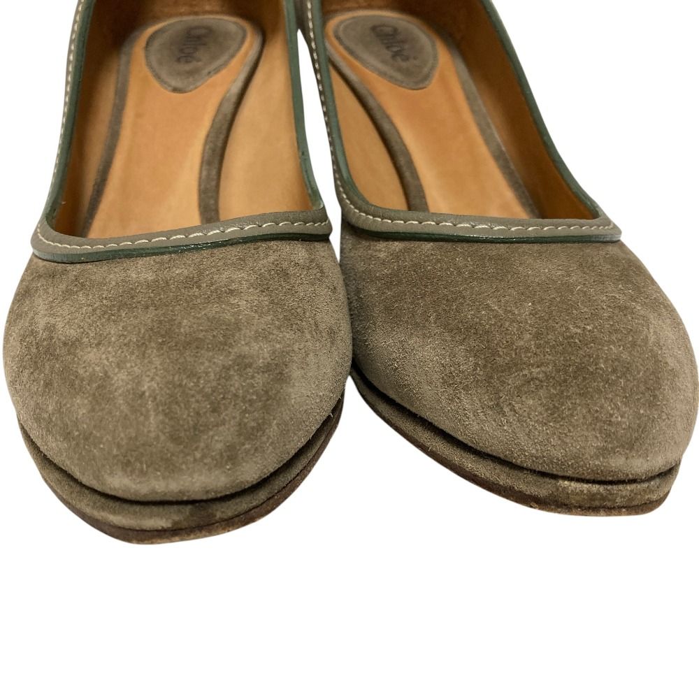 【新品未使用】chloe クロエ パンプス スエード Chloe クロエ バックリボン スエード パンプス サイズ39.5 25.5cm相当