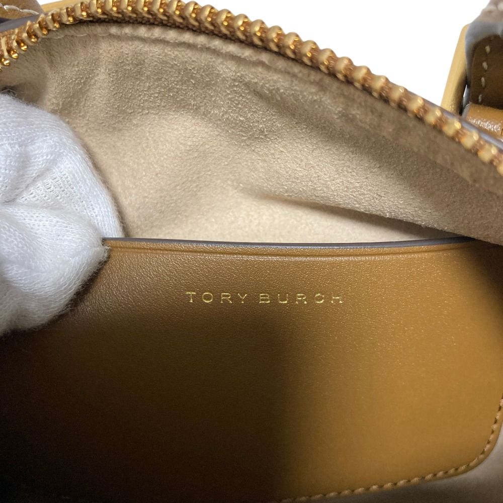 良品 TORY BURCH トリーバーチ Tモノグラム ジャガード ミニ バレル