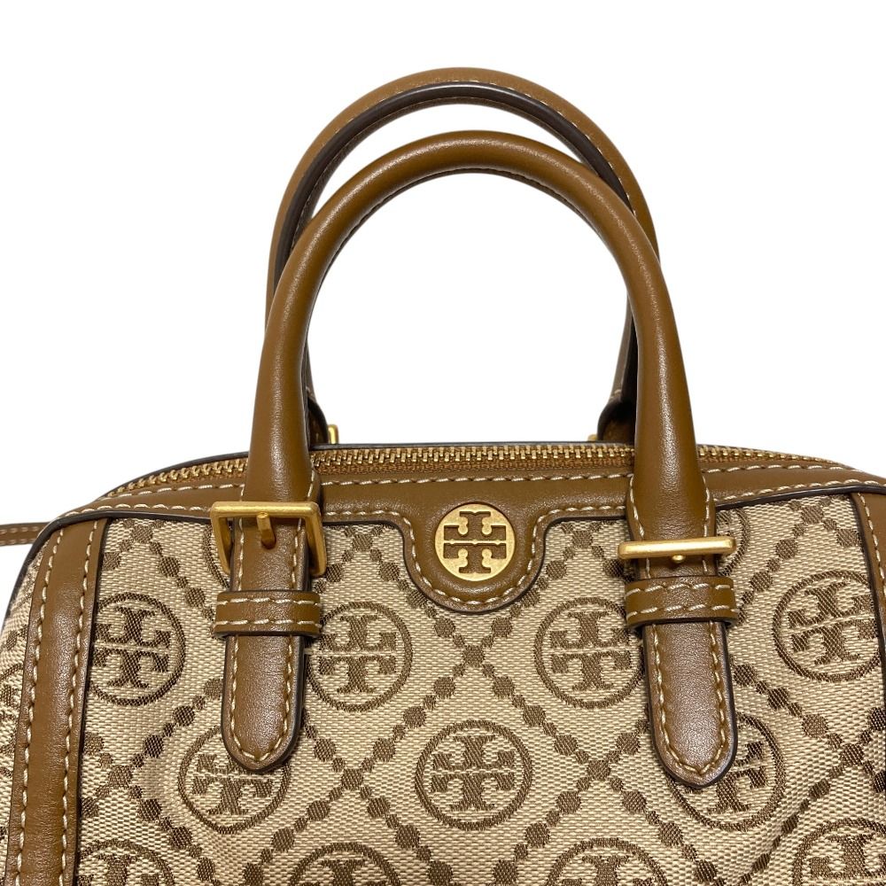良品 TORY BURCH トリーバーチ Tモノグラム ジャガード ミニ バレル