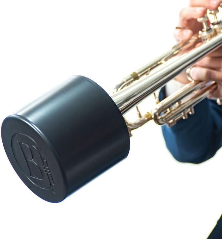 トランペット ミュート 練習用 消音 「Brass Gear」 プラクティスミュート Home Mute ホームミュート 軽量 自宅 練習 器具 (カラー: Black)