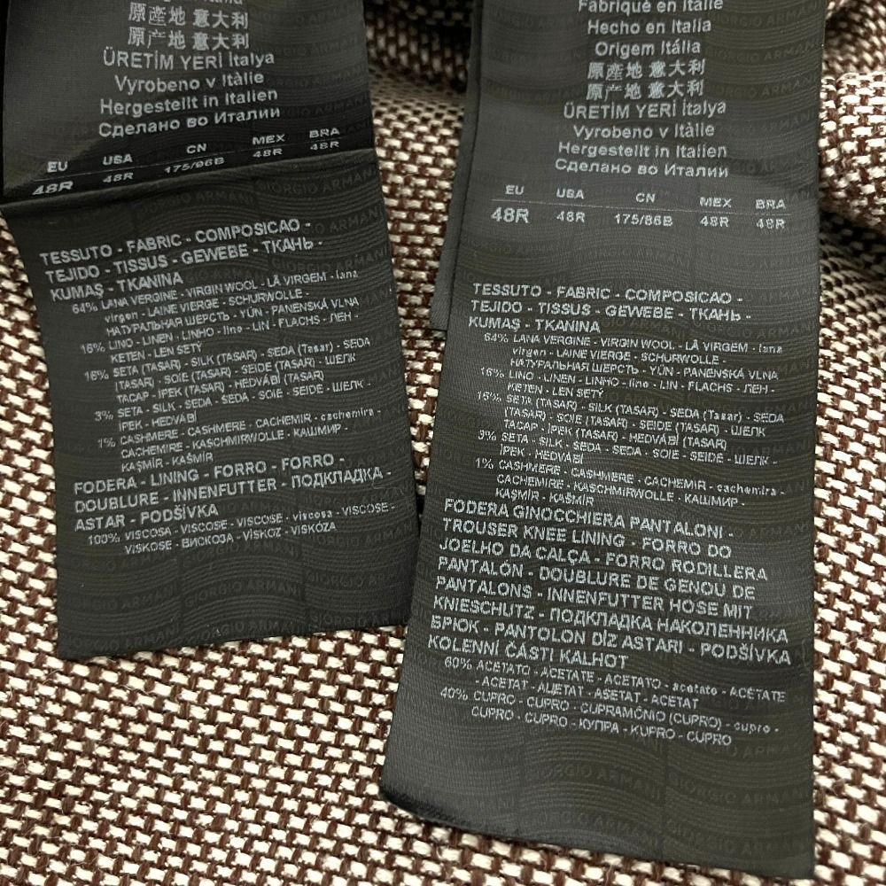 美品 24SS ジョルジオアルマーニ UPTON ウールリネン テーラード