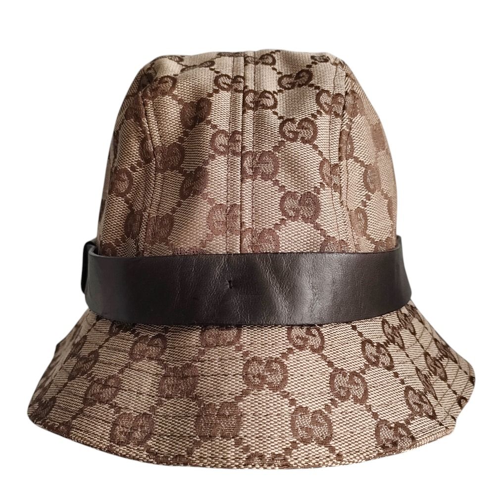 【美品】GUCCI オリジナル GGキャンバス バケットハット 美品 GUCCI グッチ GG柄 キャンバス バケットハット 帽子 030367 L