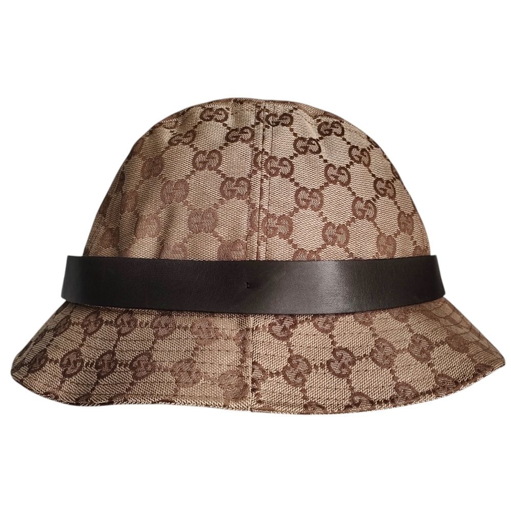 美品 GUCCI グッチ GG柄 キャンバス バケットハット 帽子 030367 L