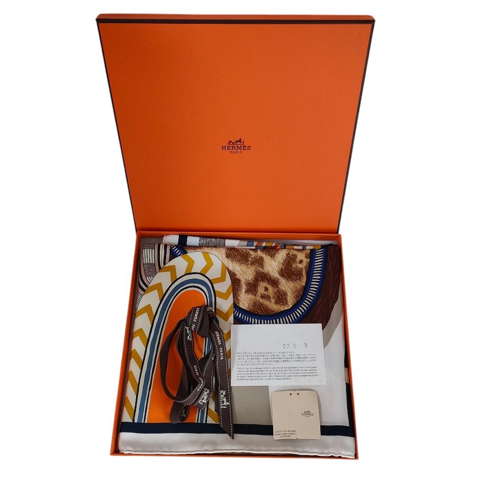 未使用 HERMES エルメス LA SELLE IMAGINAIRE 空想の鞍 カレ90 シルク