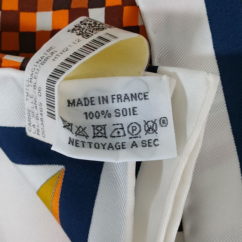 未使用 HERMES エルメス LA SELLE IMAGINAIRE 空想の鞍 カレ90 シルク